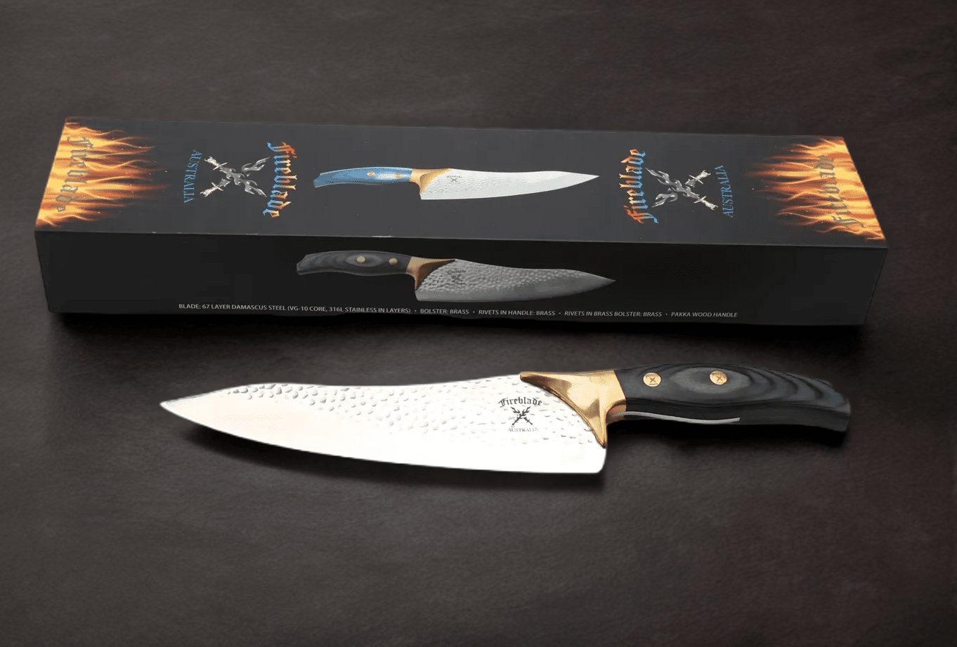 Classic 8 inch 67 Layer Damascus Steel Chefs Knife with Free Set of Matching Tools Offer