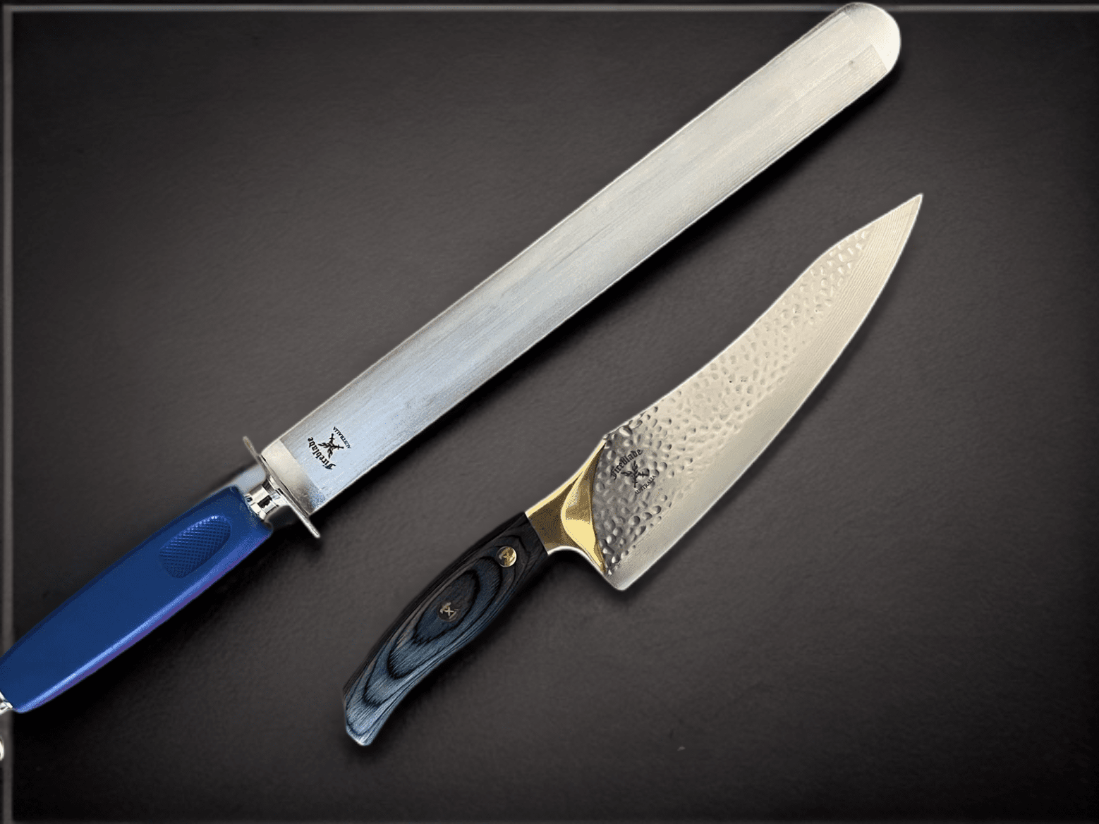 8 inch 67 Layer Damascus Steel Chefs Knife, Sheath & Sharpening Steel