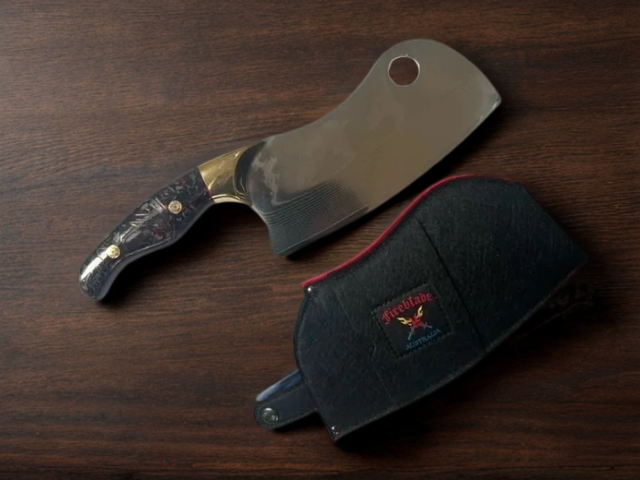 Cleaver, Spatula & Tong Set carbon Fibre Handles