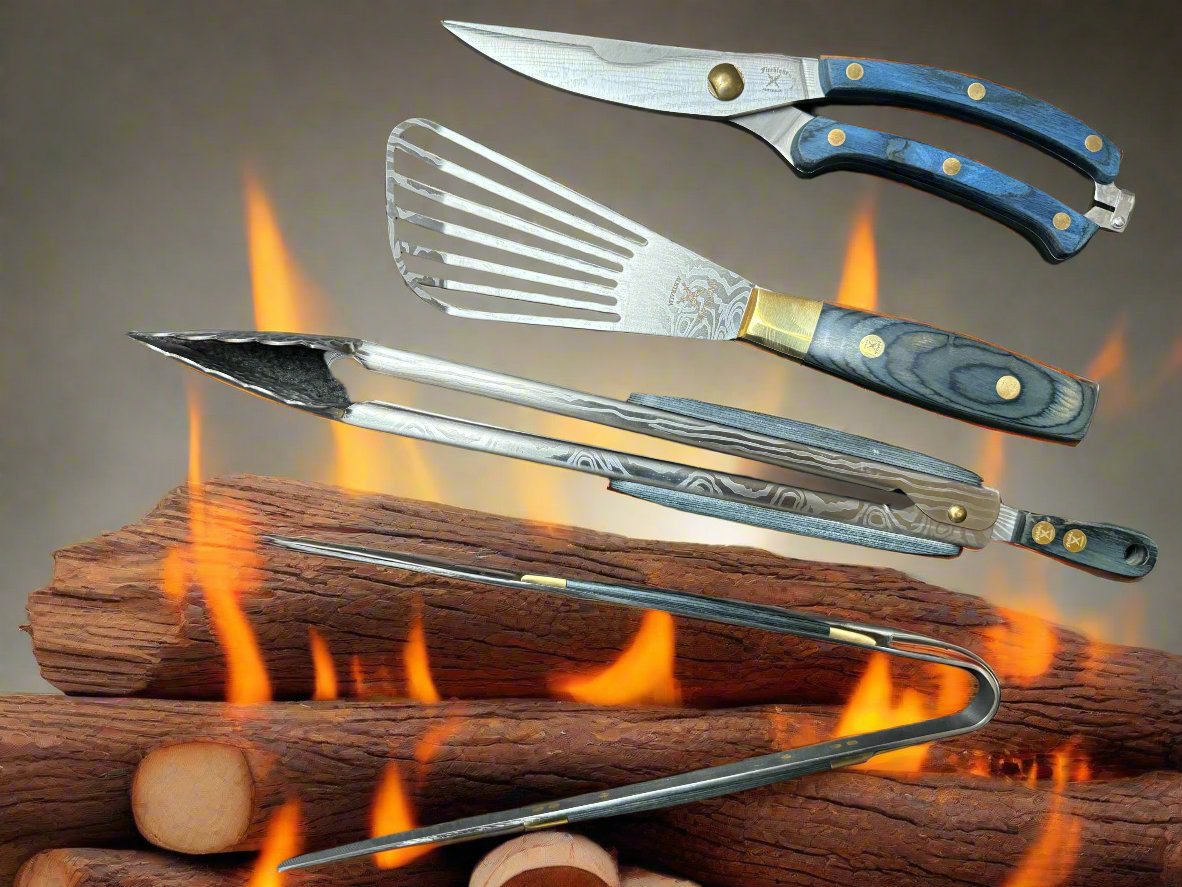Classic 8 inch 67 Layer Damascus Steel Chefs Knife with Free Set of Matching Tools Offer