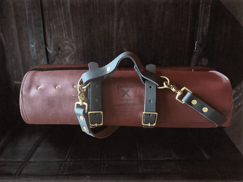 Limited Edition 10 Knives  plus Matching Leather Knife Roll & Tools