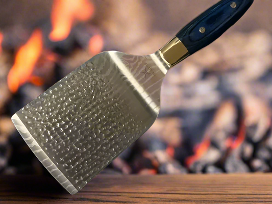 Heavy-Duty Spatula – Blue Pakka Wood Handle