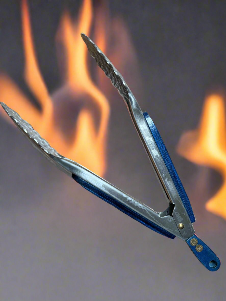 9"" Heavy-Duty Tongs – Ice Blue Handle